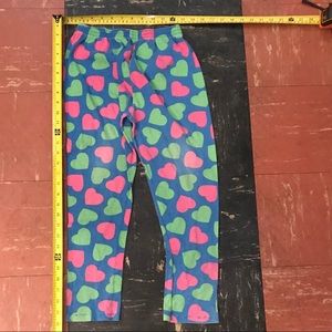 Vintage Neon Heart Print Leggings